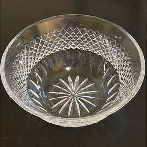 Glass Cut Crystal Serving Salad Bowl 9”